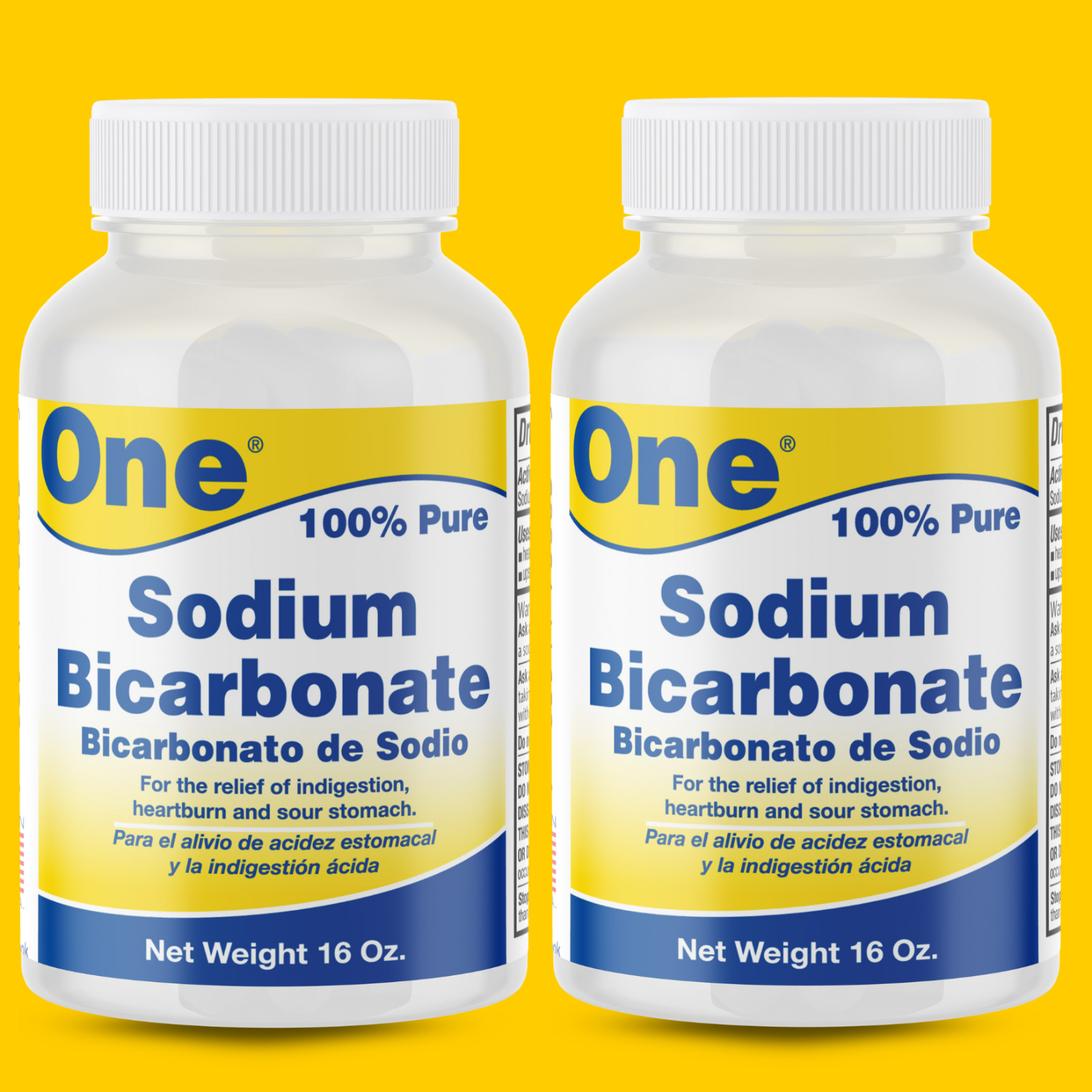 Arymar Pure Sodium Bicarbonate Powder 1 Lb (Pack of 2) - Natural Baking Soda