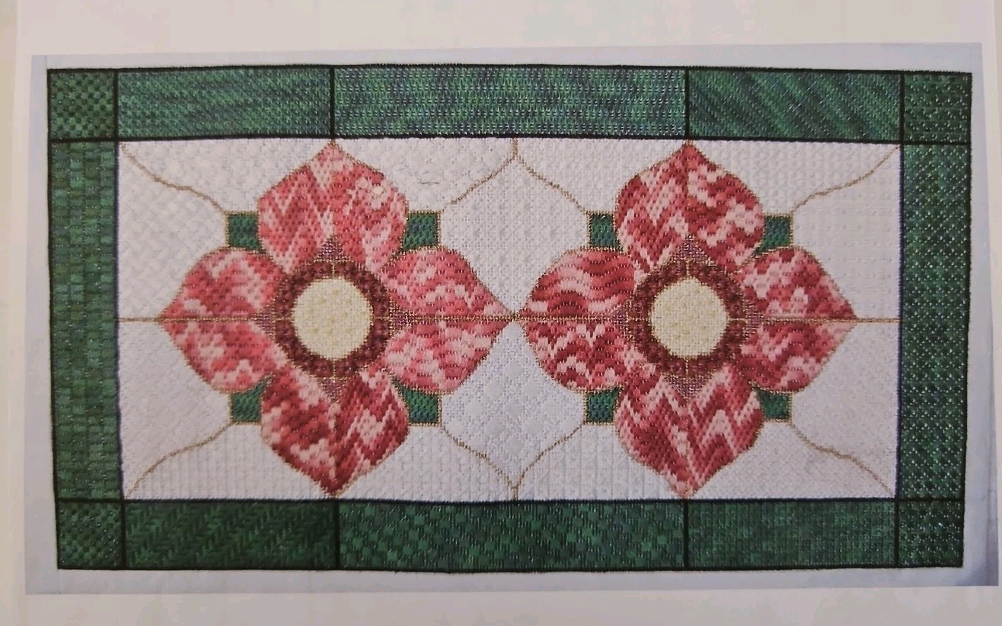Carol Algie Higginbotham STAINED GLASS SAMPLER Floral Needlepoint Pattern 2006