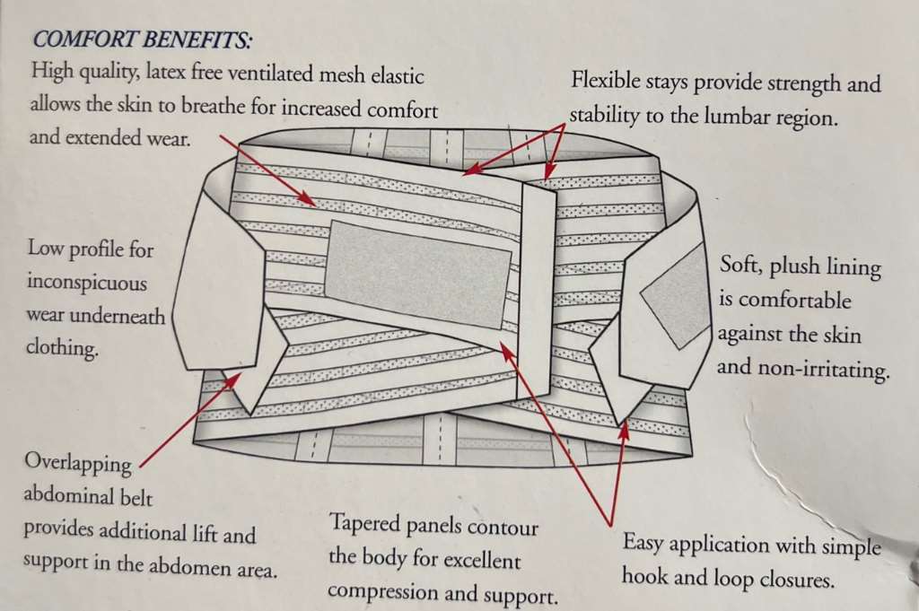FLA Ventilated Back Support Small White