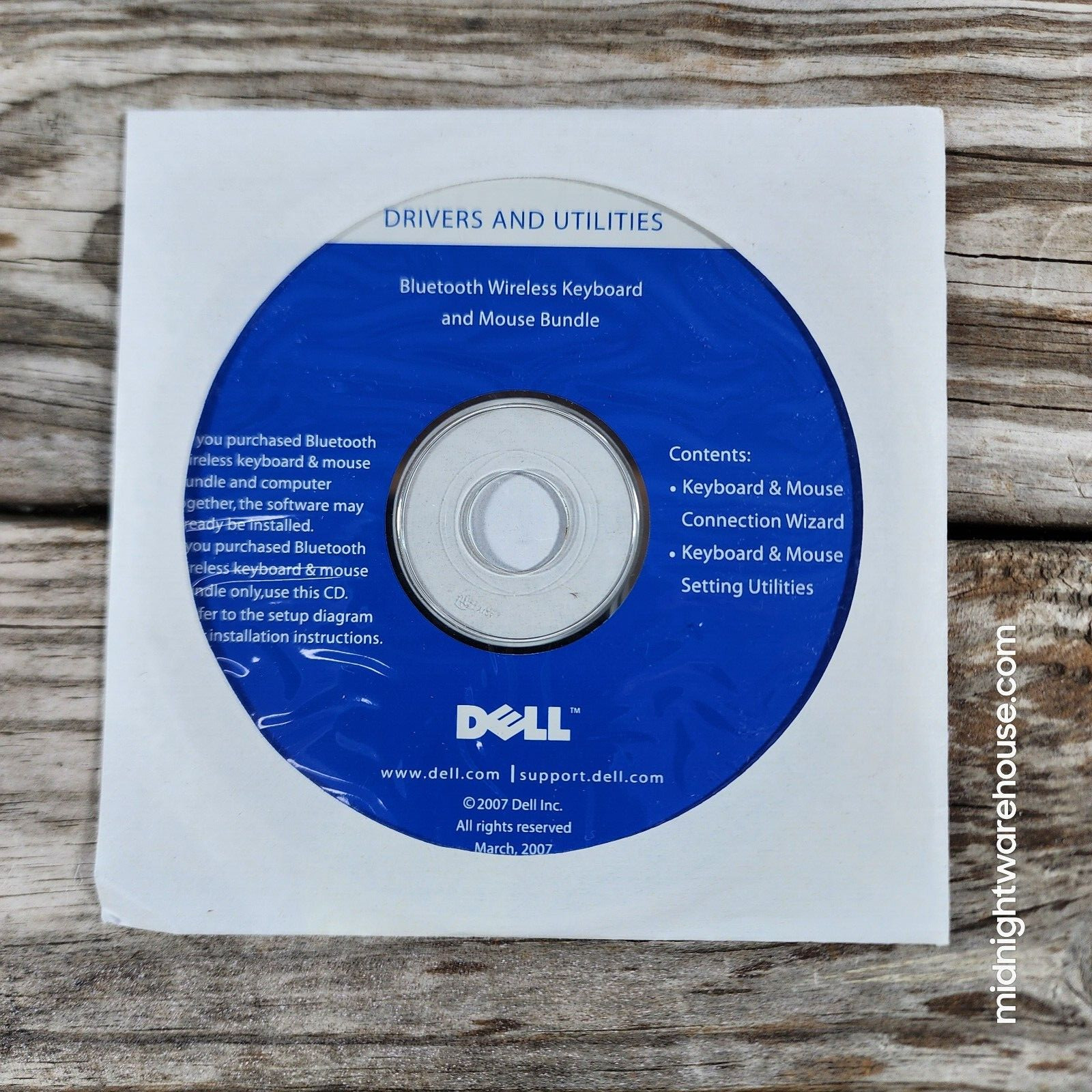 Dell Bluetooth Wireless Keyboard & Mouse Utilities on Notebook Install CD UH903