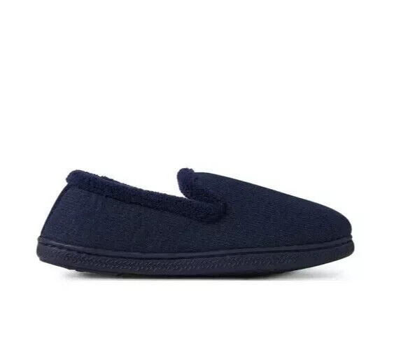 NWT Dearfoam Women's Slippers Size 9-10 Navy Blue Gel Infused Memory Foam Cozy