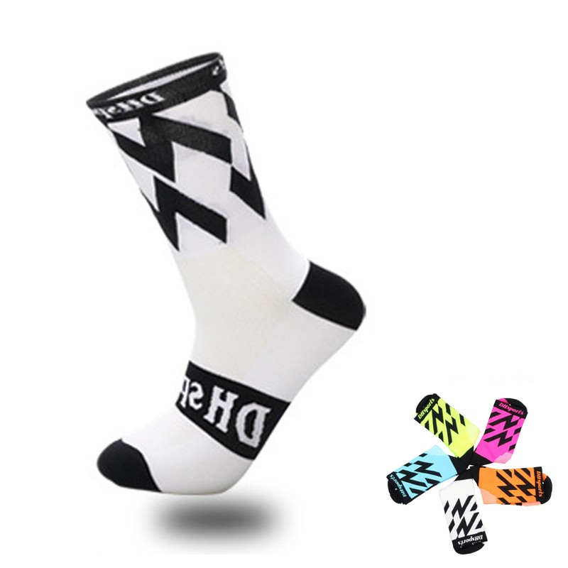 Pro Cycling Socks Men Women Riding Bicycle Sports Ankle Socks XC MTB BMX White
