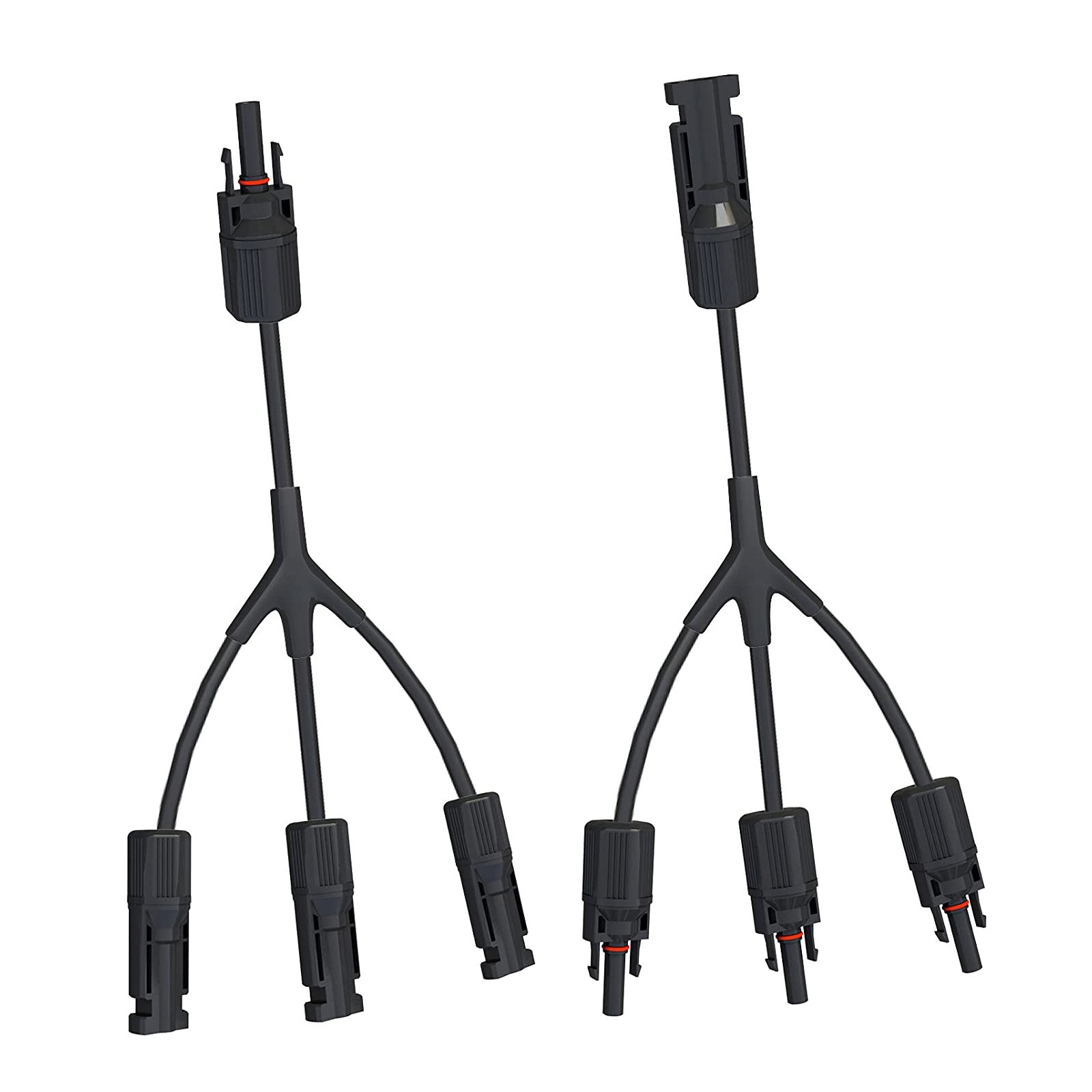 1 Pair 12AWG 1 to 3 Y Branch Solar Wiring Connector Solar Cable for Solar Panel