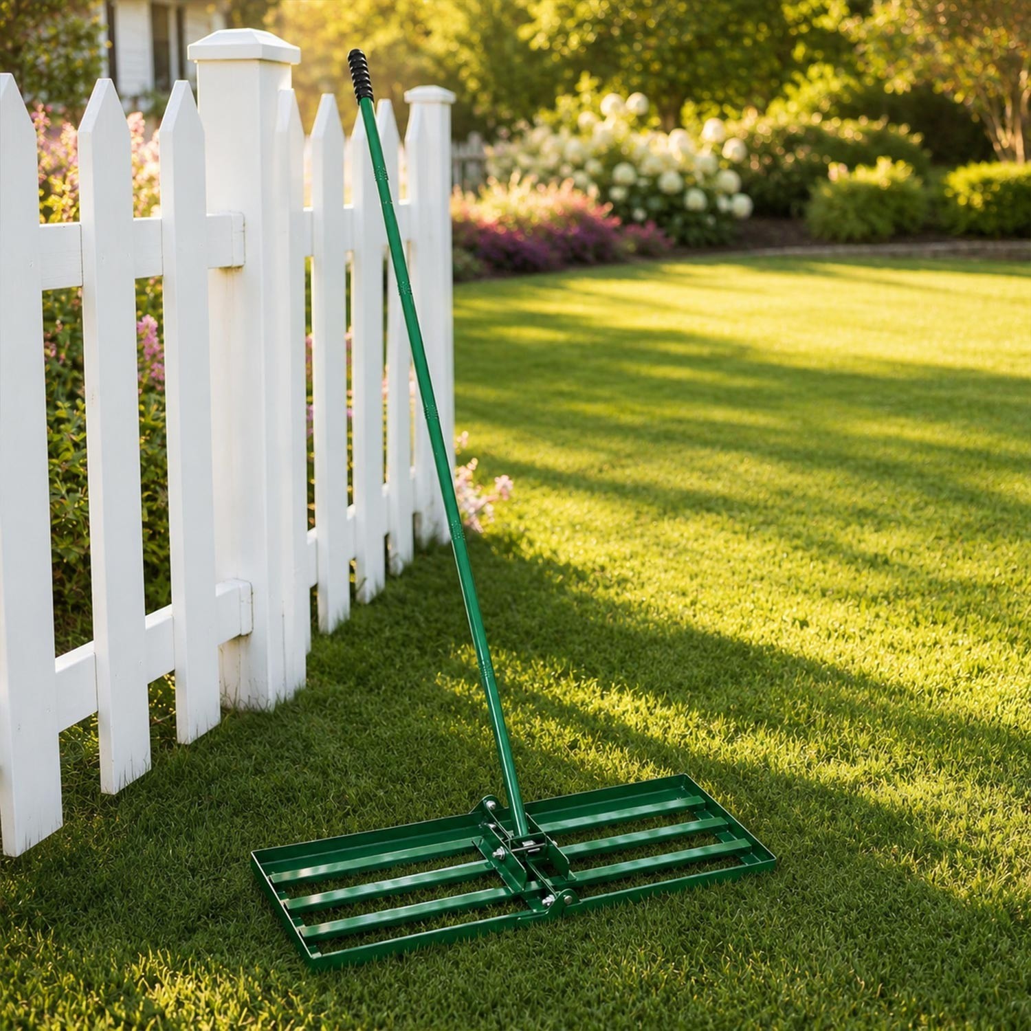 Lawn Leveling Rake 79.5in Handle Heavy Duty Sand Compost Yard Tool