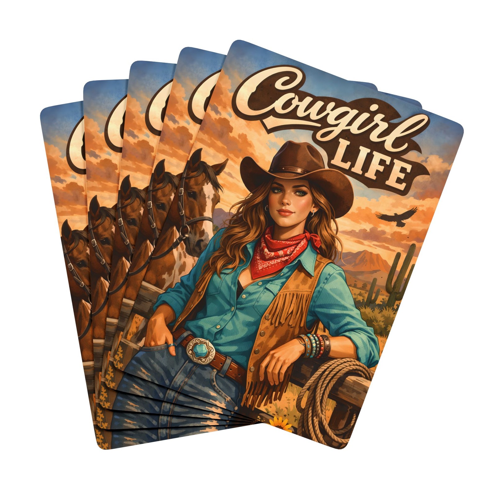 Cowgirl Life Poker Playing Cards | Western Cowboy Card Deck | Poker Game Night