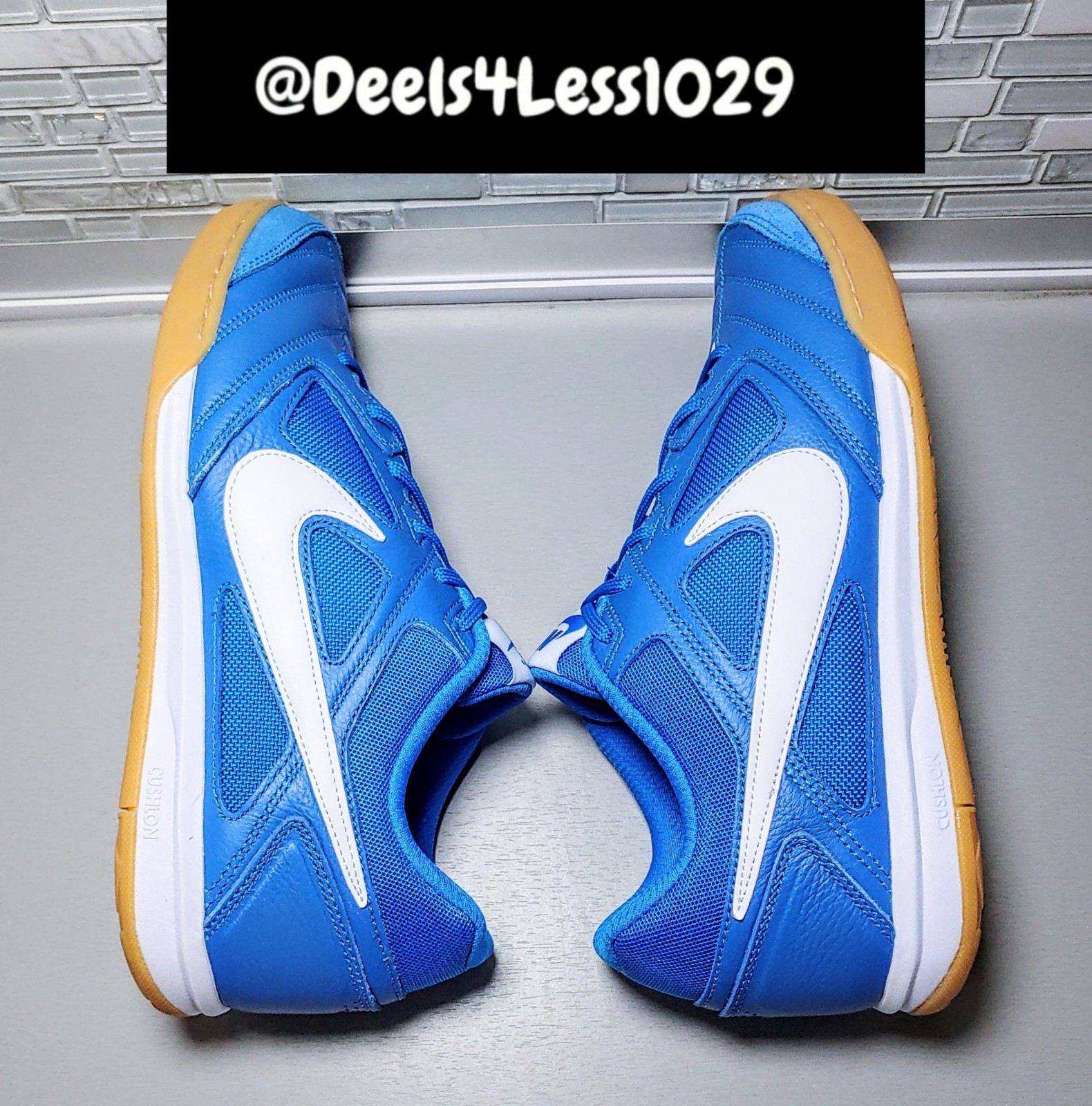 Nike Gato Turf Soccer Mens Photo Blue Gum Brown White HQ6019-400