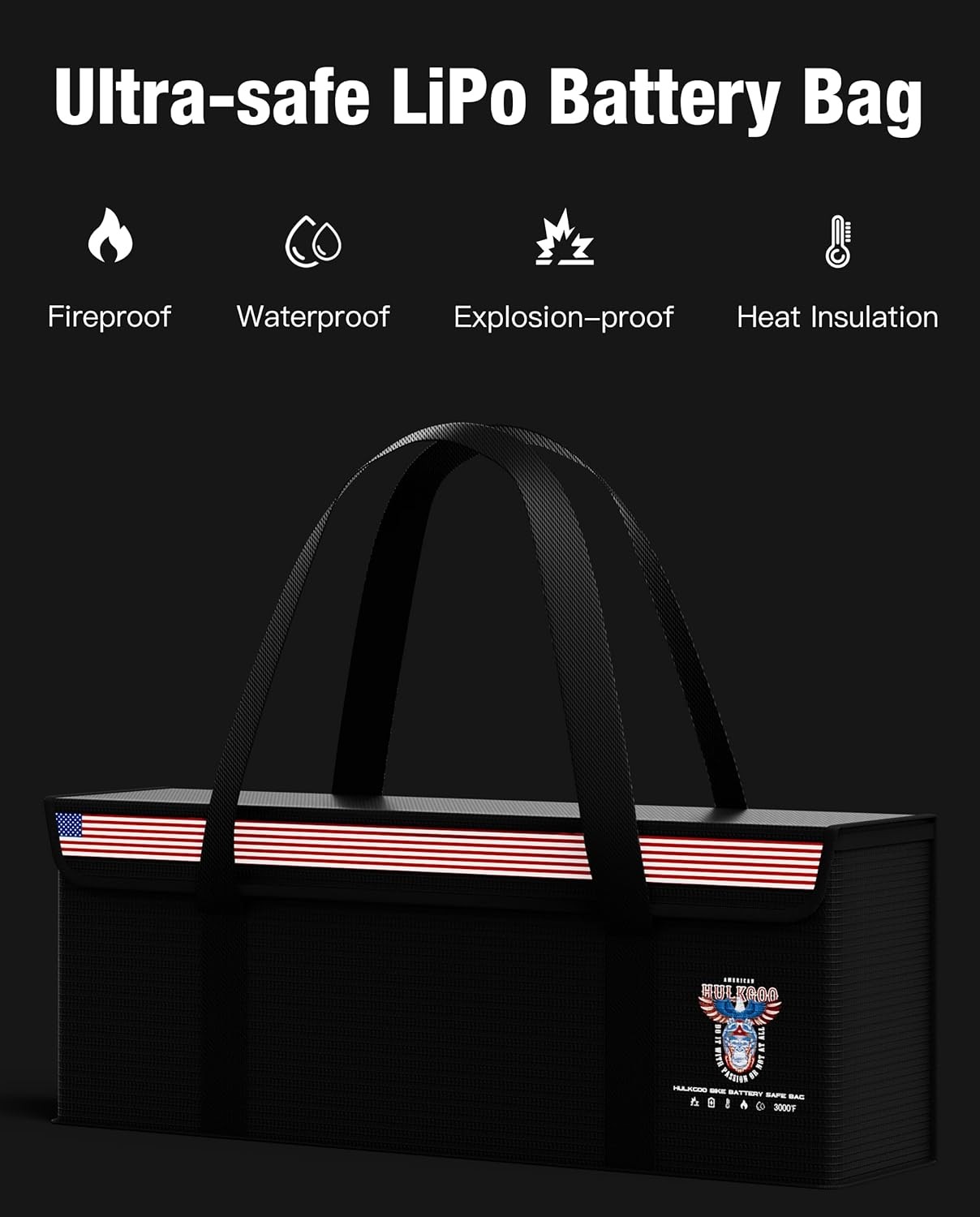 LiFePO4 Lithium Battery eBike Battery Fireproof Explosion-Proof Storage Safe Bag