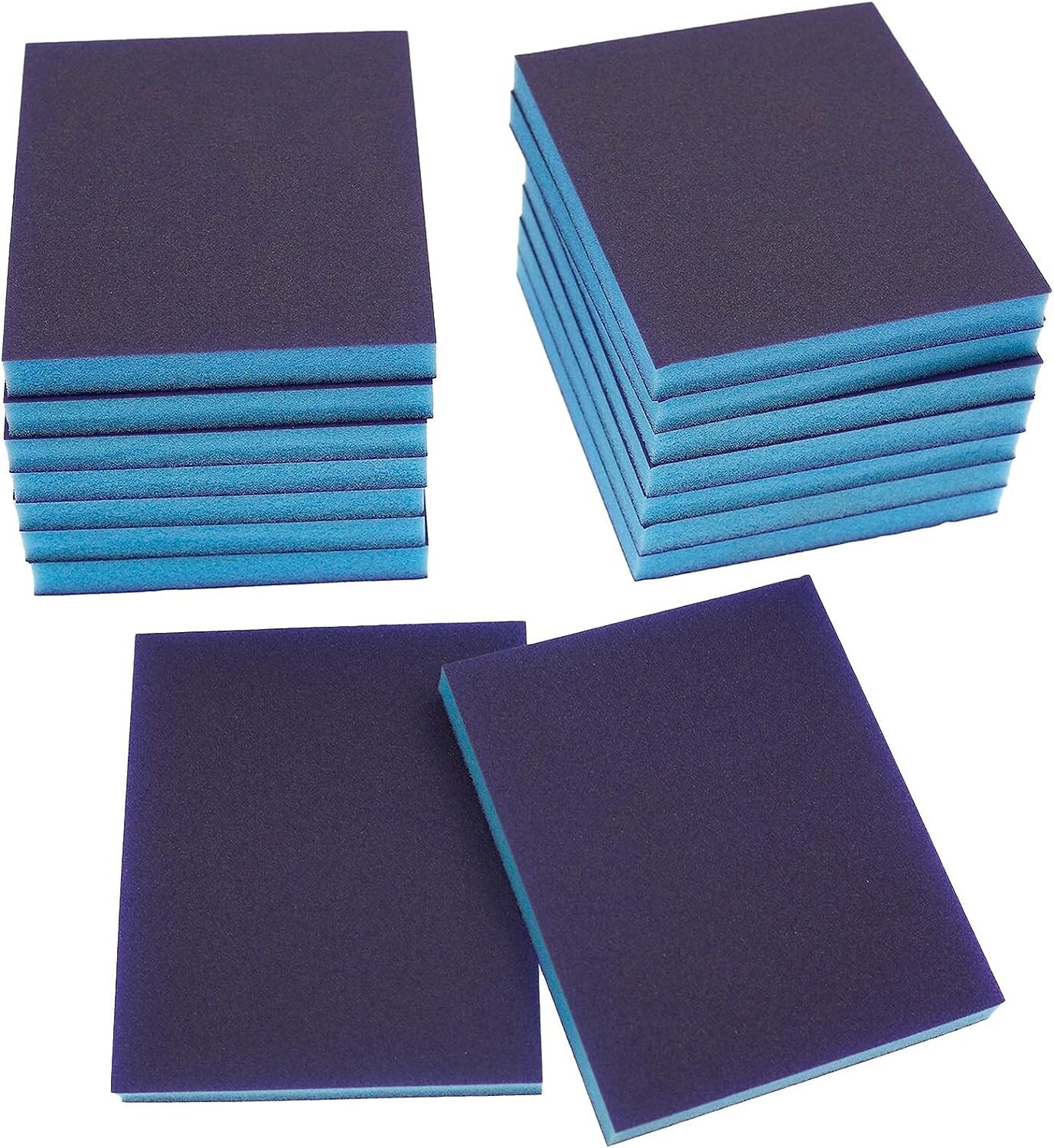 Bokwin 16Pcs Sanding Sponge 800-1000 Grit Washable Sponge Sand Blocks Wet & Dry