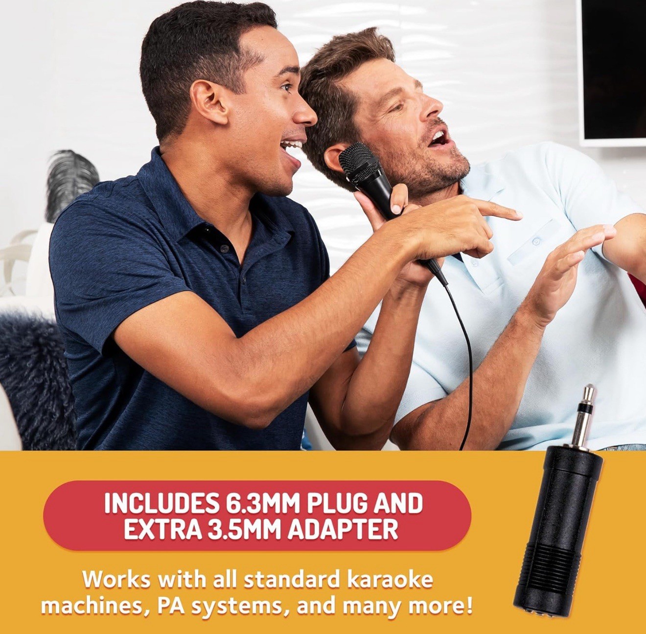 Singing Machine Wired Microphone for Karaoke, (Black) - Limited Time Offer