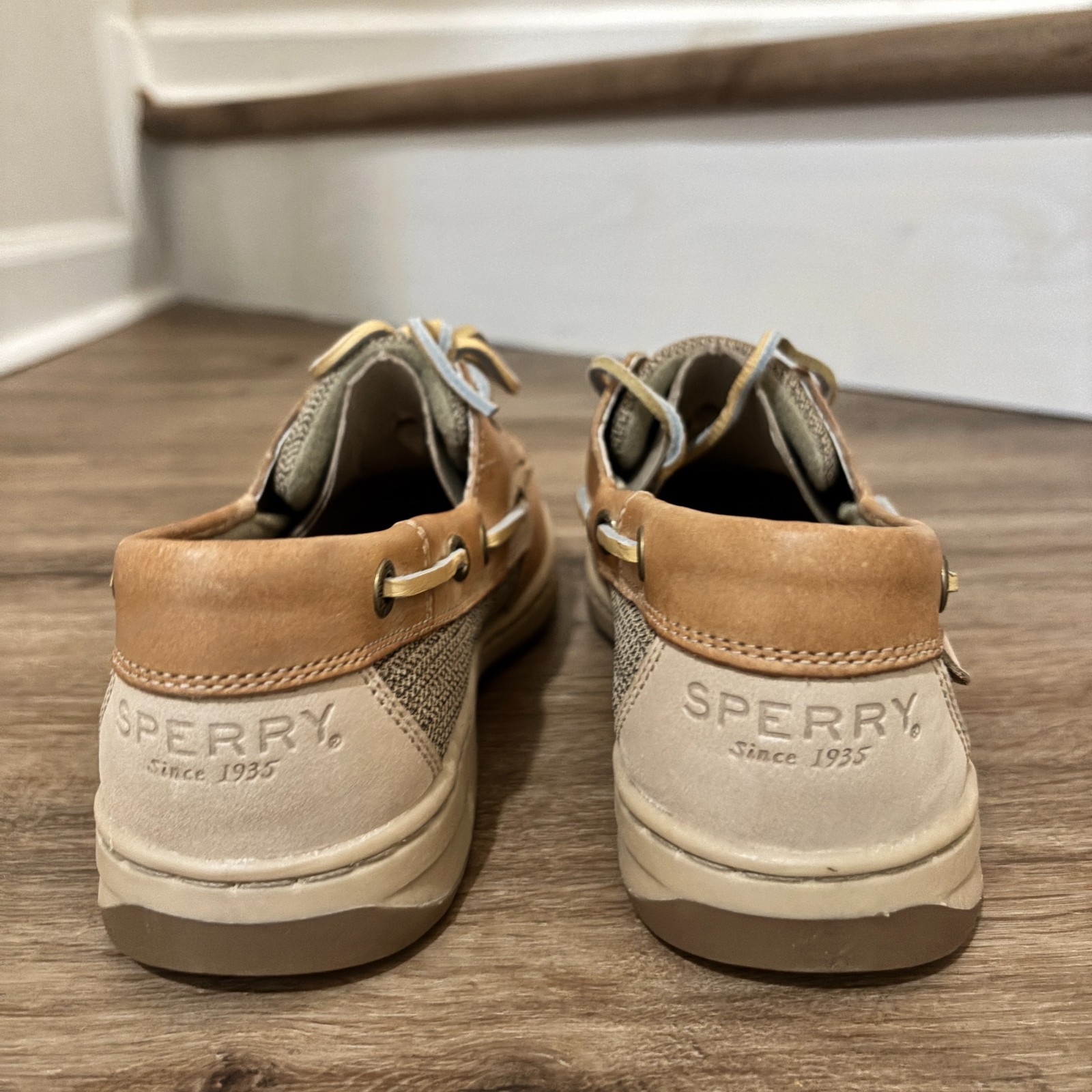 Sperry Women's Bluefish 2-Eye Boat Wide Shoes Linen/Oat 9276619