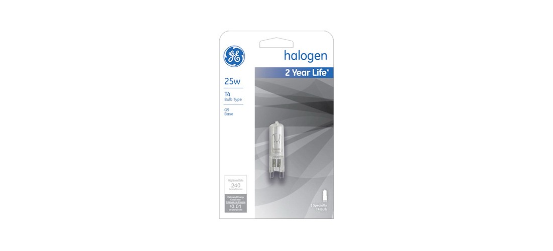 GE 16754 Halogen Bulb Edison 25 W T4 Specialty 240 lm Daylight Clear