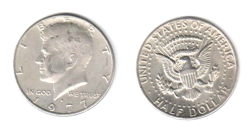 1977-D KENNEDY HALF DOLLAR AVERAGE CIRCULATED **FREE SHIPPING**