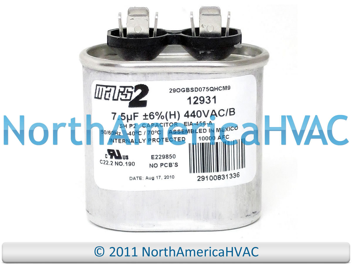 Jard Mars Mars2 Oval Run Capacitor 7.5 uf MFD 440 volt 12931