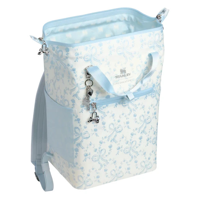 Stanley LoveShackFancy Madeleine Mini Cooler Backpack 20 Can Coquette Bow Blue