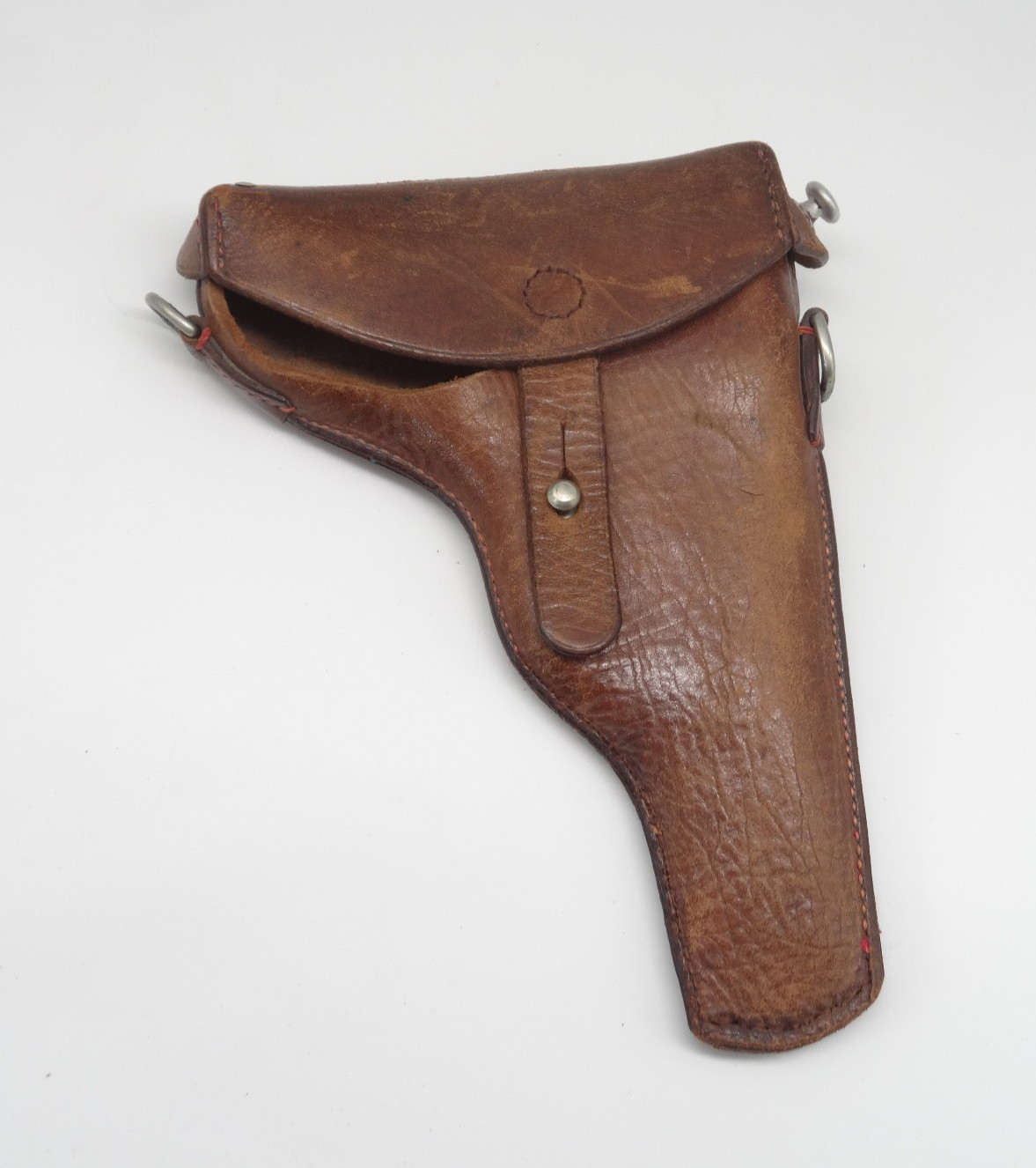 SWISS ARMY Military REVOLVER HOLSTER Parabellum 1900 Leather WW1 Made 1900