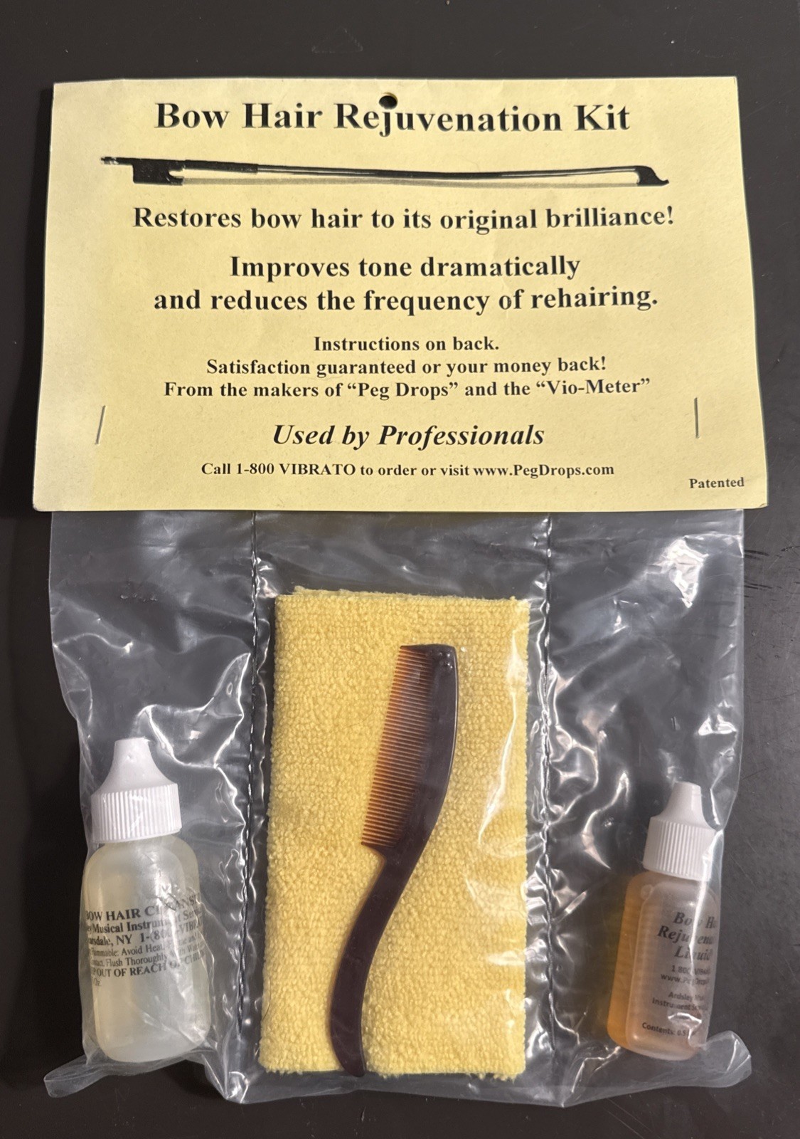 Ardsley Bow Hair Rejuvenation Kit String Instrument, Cleaning, Restoring, NEW