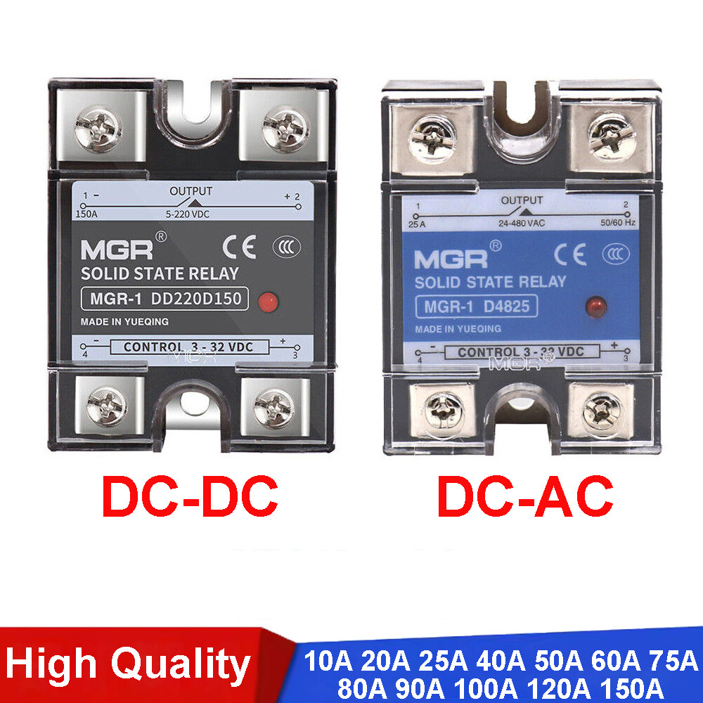Solid State Relay Module SSR 10-150 amp DC-DC DC-AC Single Phase 3-32V DC