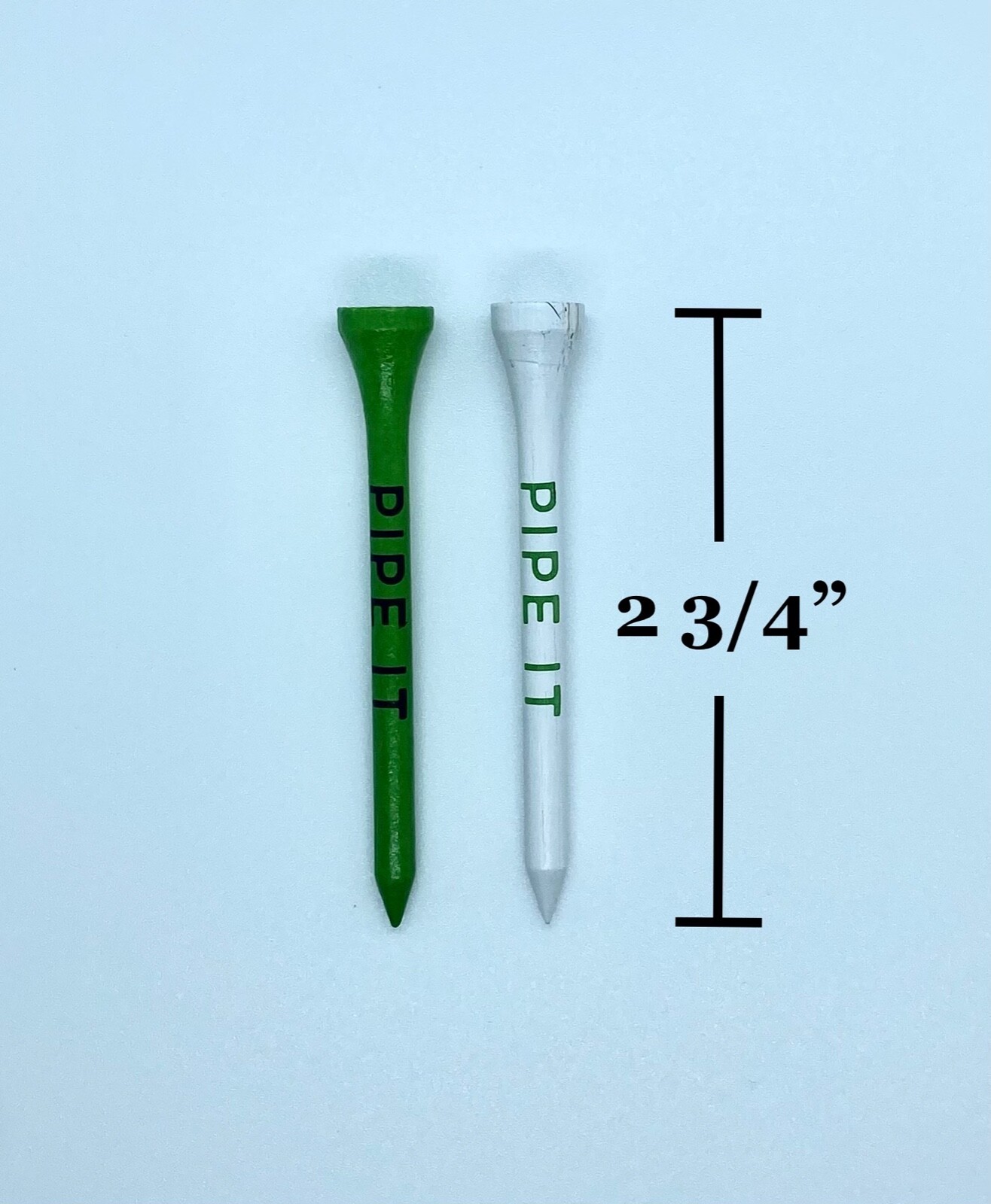 Pipe It Golf Tees 100 Count Bag - Green/White Mix