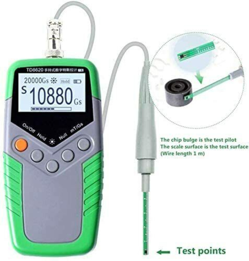 Tesla Meter Tester Gauss Meter Digital Surface Magnetic Field Tester Gaussmeter