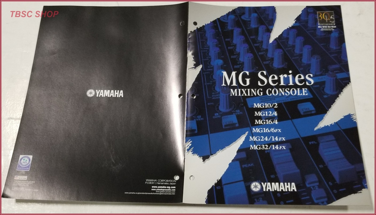 Yamaha MG Series MG10 MG12 MG16 MG24 MG 32 Mixing Consoles Sales Brochure