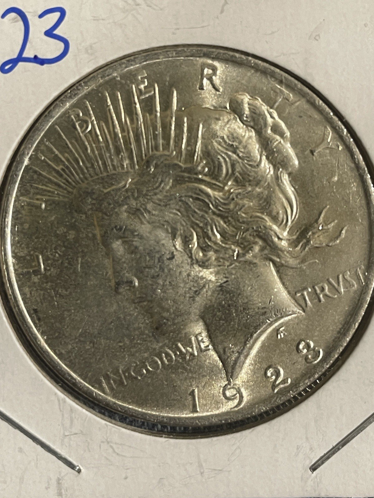 1923 US Peace Silver Dollar $1 Nice Gem Unc. Silver