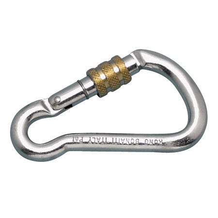 ZINC PLATED CARABINER HARNESS CLIP SCREW LOCK #436 4", Z.P. STEEL