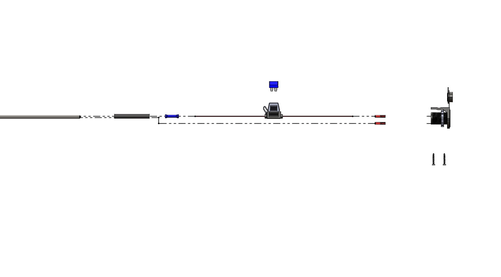 Blue Ox BX88459 Kit 12 Volt Power Socket Direct Wire