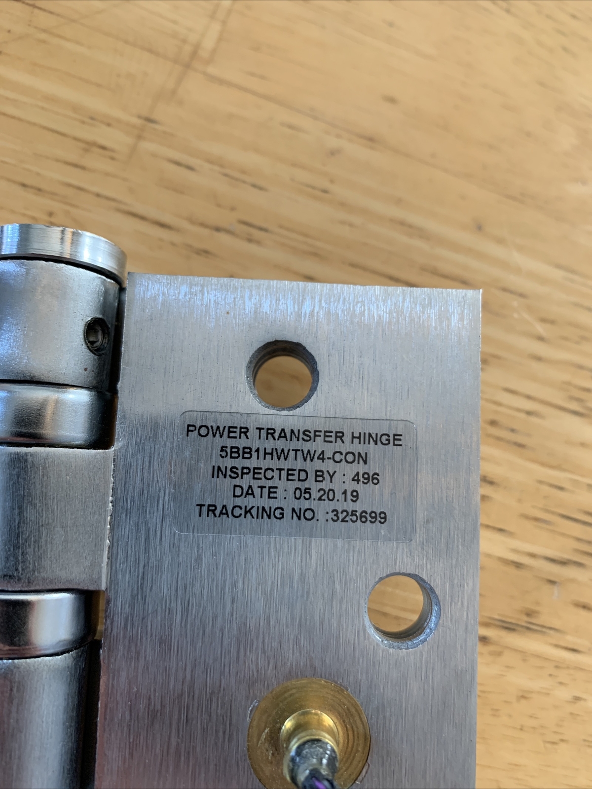 Ives Power Transfer Hinge 5BB1HWTW4-CON New No Box Never Installed