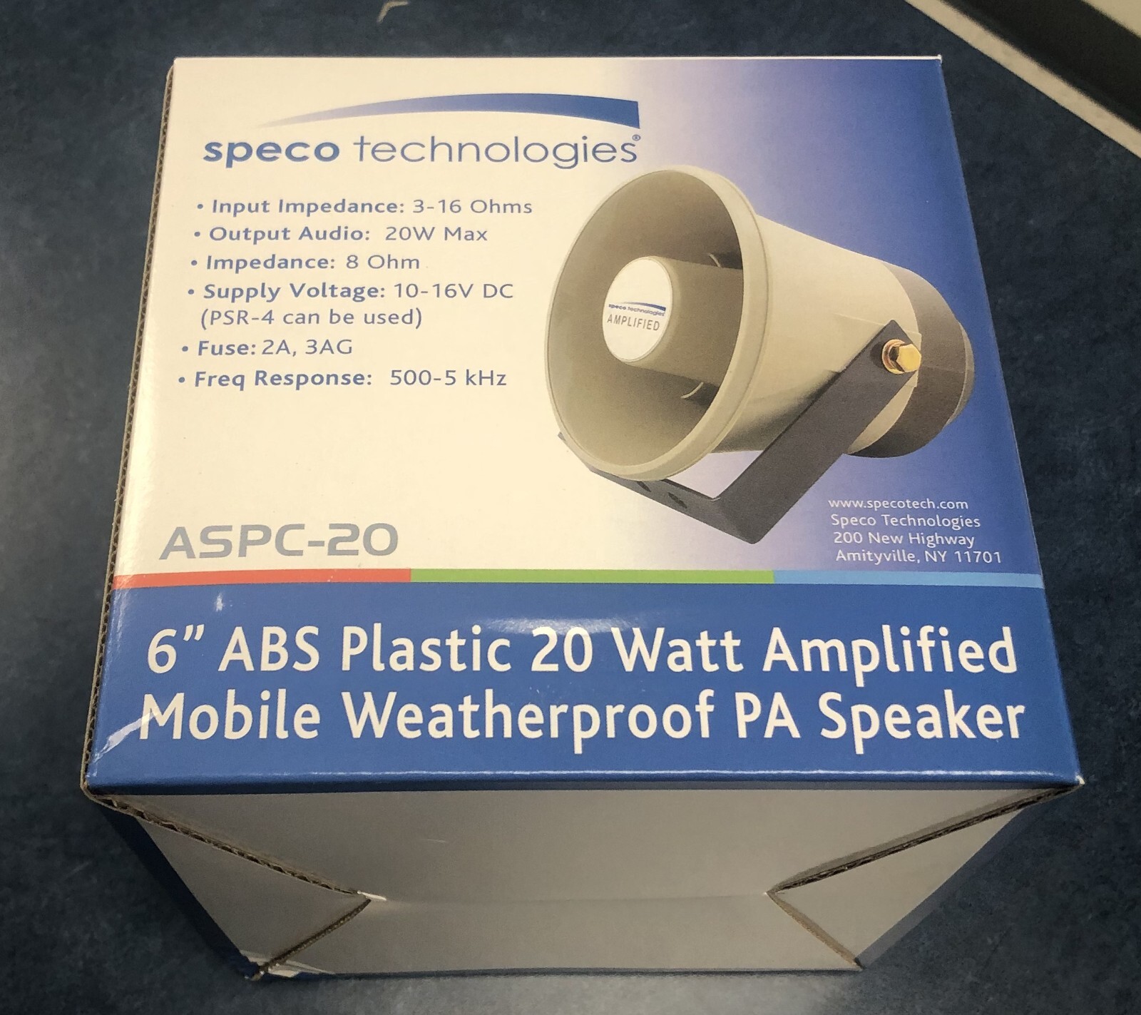 SPECO ASPC20 20W 6" Weatherproof Amplified PA Speaker BRAND NEW