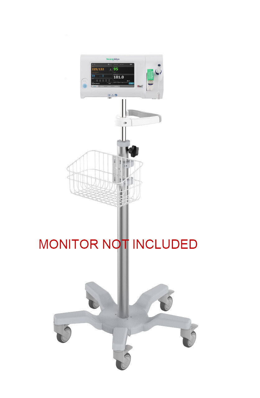 Roll mobile stand for Welch Allyn Connex 7100/7300/7400/7500 monitor big wheel