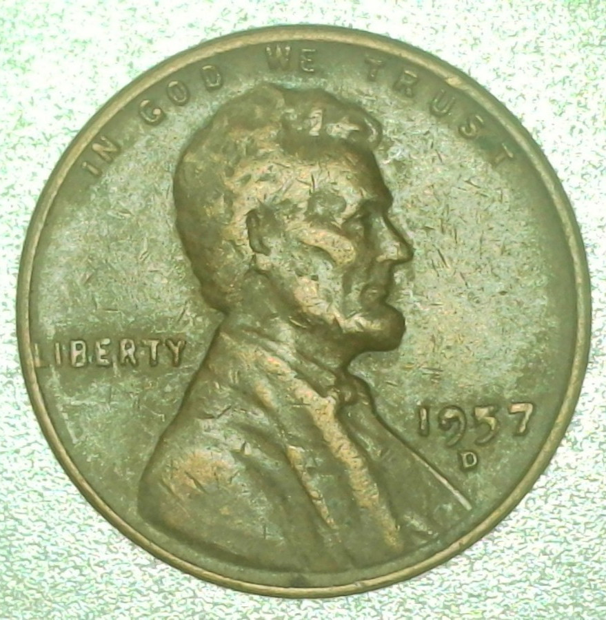 US 1957 D Lincoln Wheat Cent Copper Penny Ungraded Circulated Denver Mint