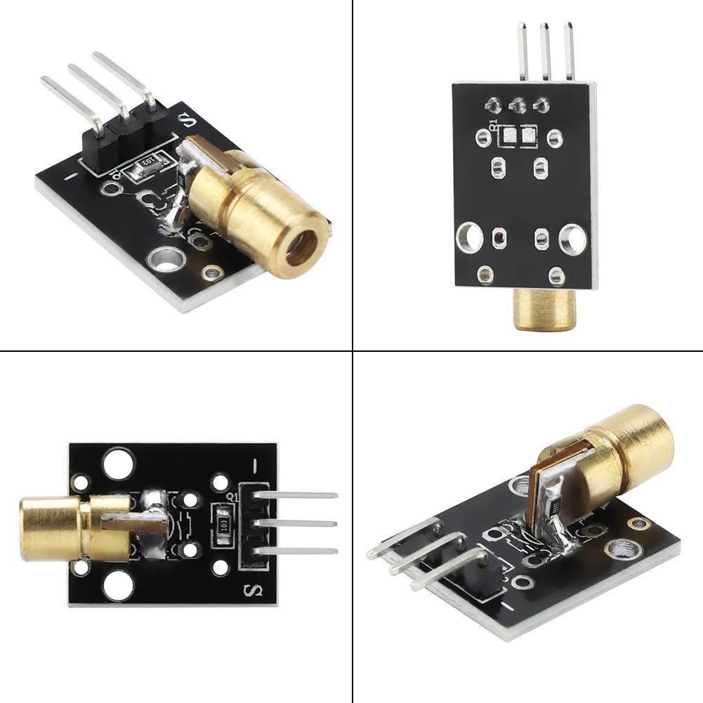 4 Pcs 3 Pin 650nm Red Transmitter Module Dot Diode Copper Head Sensor Module For