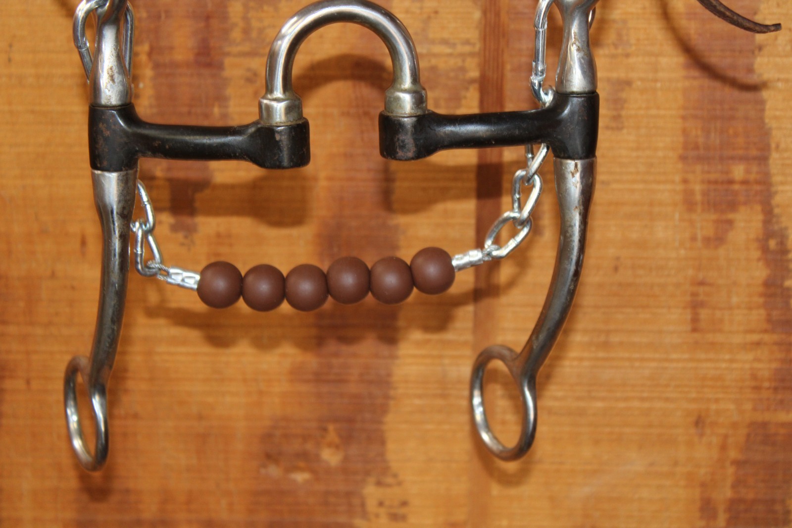 Silicone Beaded Curb Chain Brown