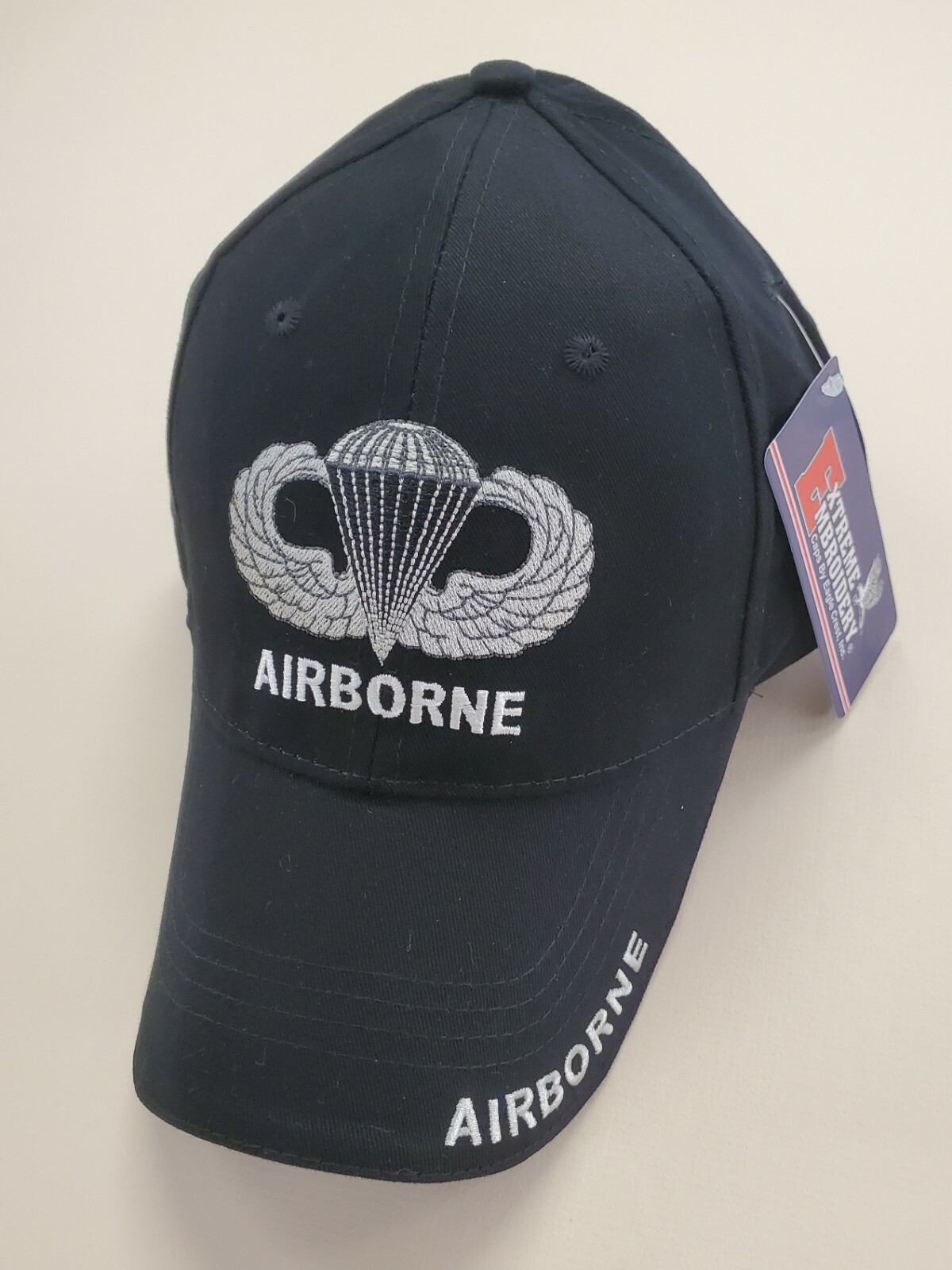 U.S. Army Airborne Wings Black Adjustable Cap