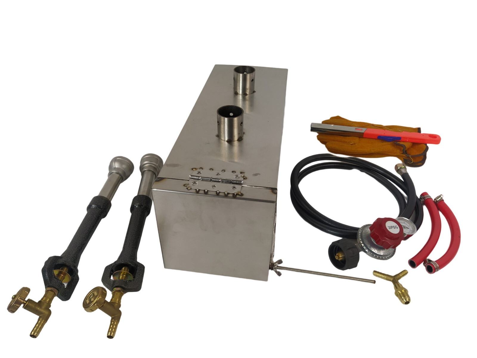 Double Burners Portable Gas Forge for Blacksmithing Farrier Knife Tool Making