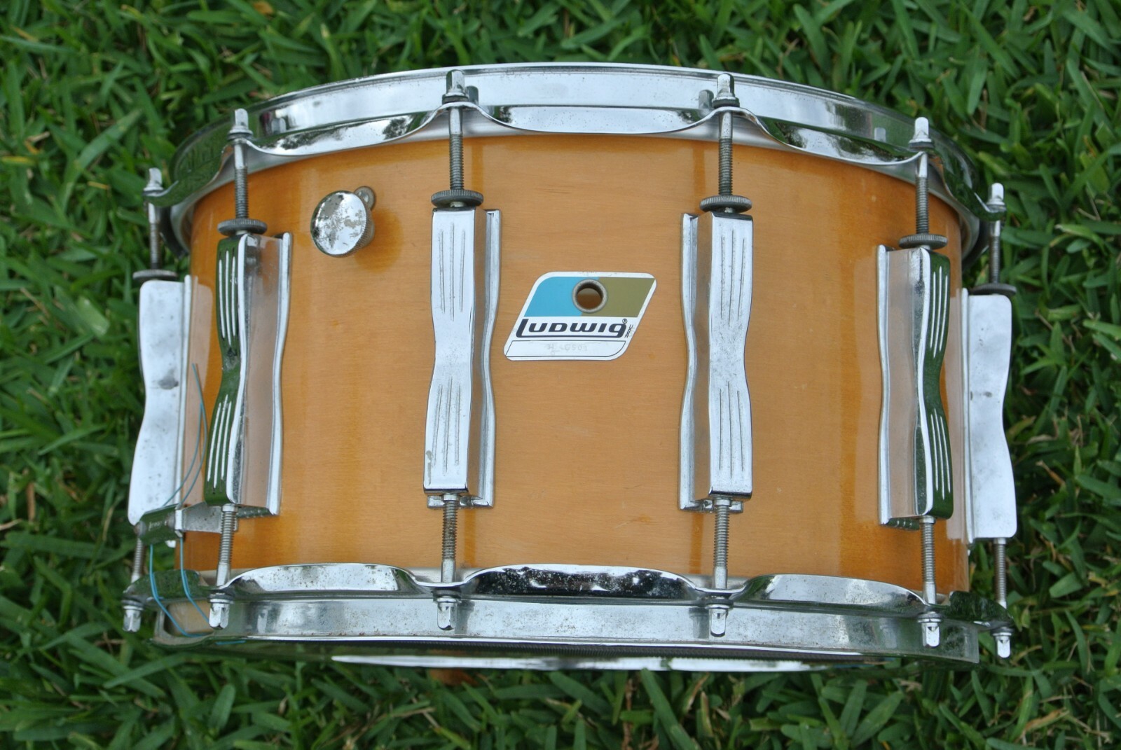 HOLY GRAIL! 1980's LUDWIG USA CHICAGO 8X14 THERMOGLOSS COLISEUM SNARE DRUM! Q495