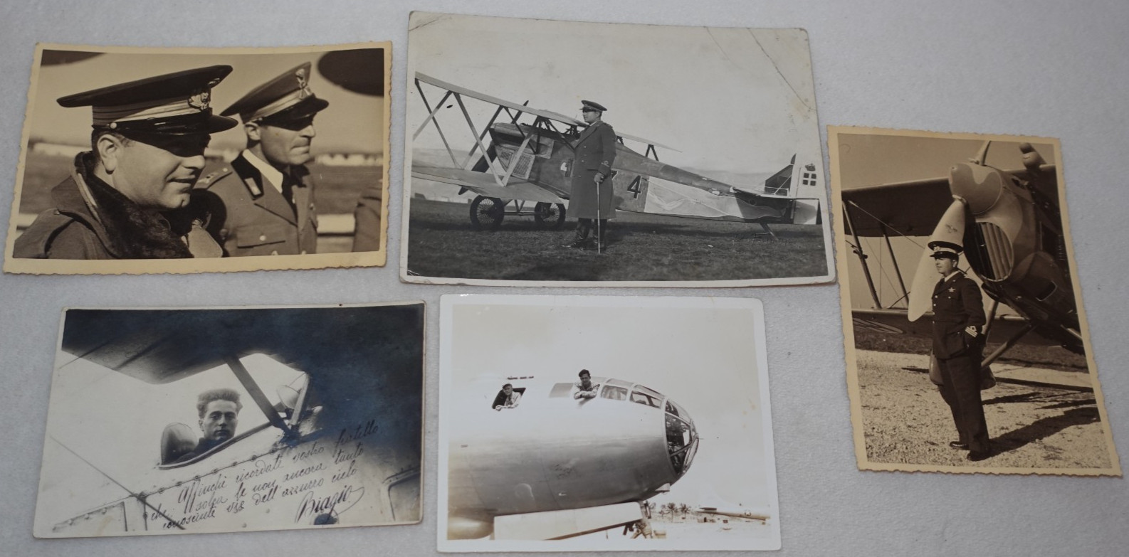 Aviation Pilots Planes Military Italy Italian Vintage Historical Photo Lot