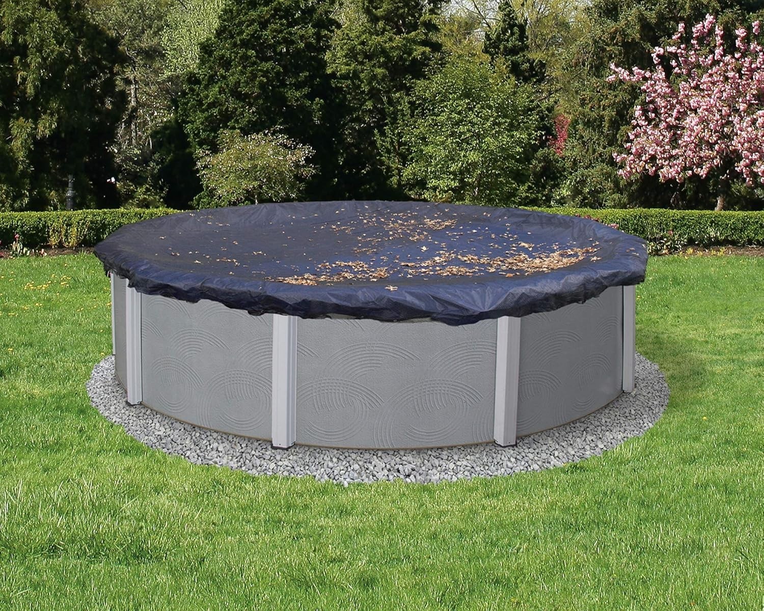 Polyethylene Round Leaf Net Pool Cover 27 ft - Easy Maintenance Solution