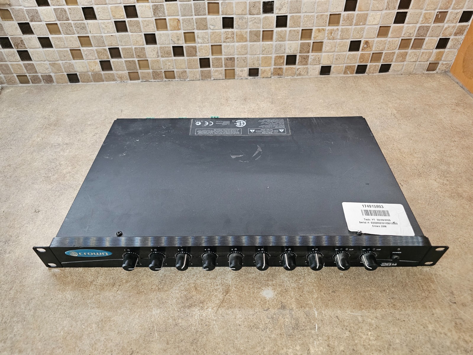 Crown 28M Eight Input Two Output Pre-Amplifier Mixer G28M