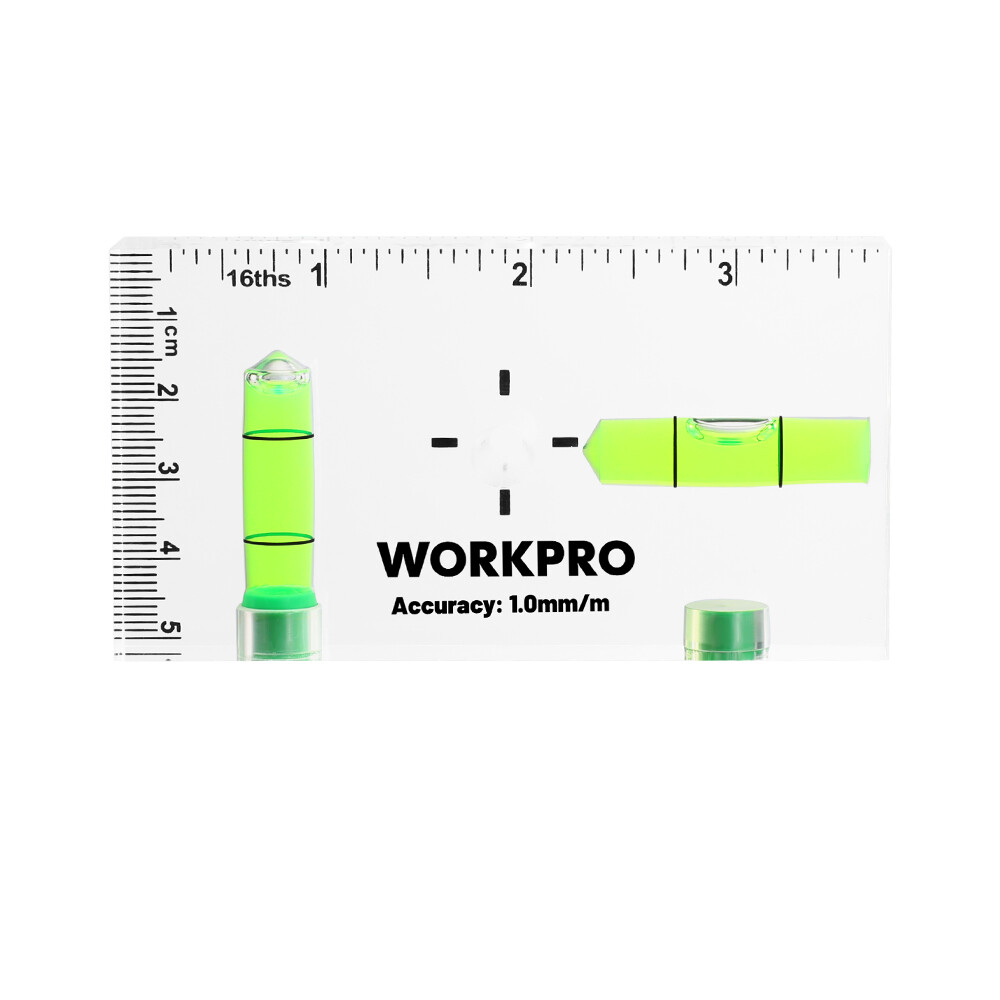 WORKPRO 3-3/4-inch Mini Level Tool Small Level Magnetic Level 2 Bubbles 90°/180°