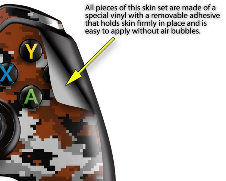 WraptorCamo Digital Camo Burnt Orange Skin for XBOX One Controller