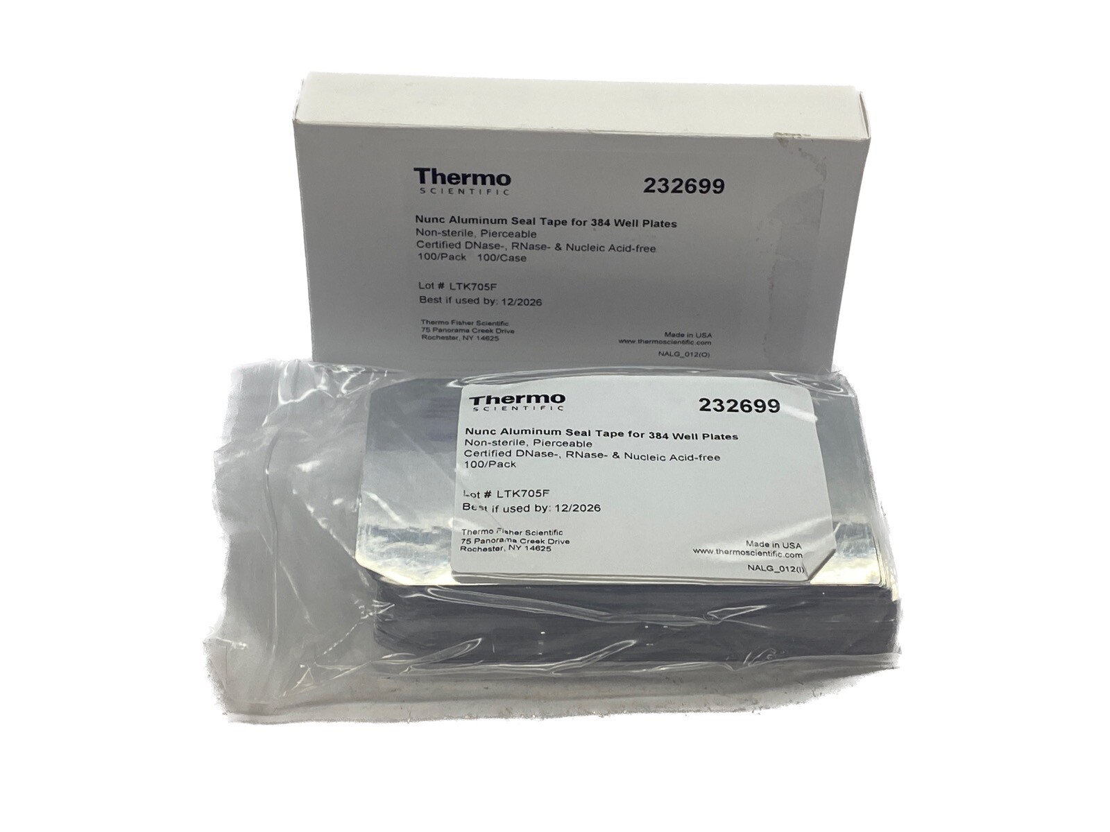 (100) NEW Thermo Scientific Nunc Aluminum Seal Tape for 384 Well Plates 232699