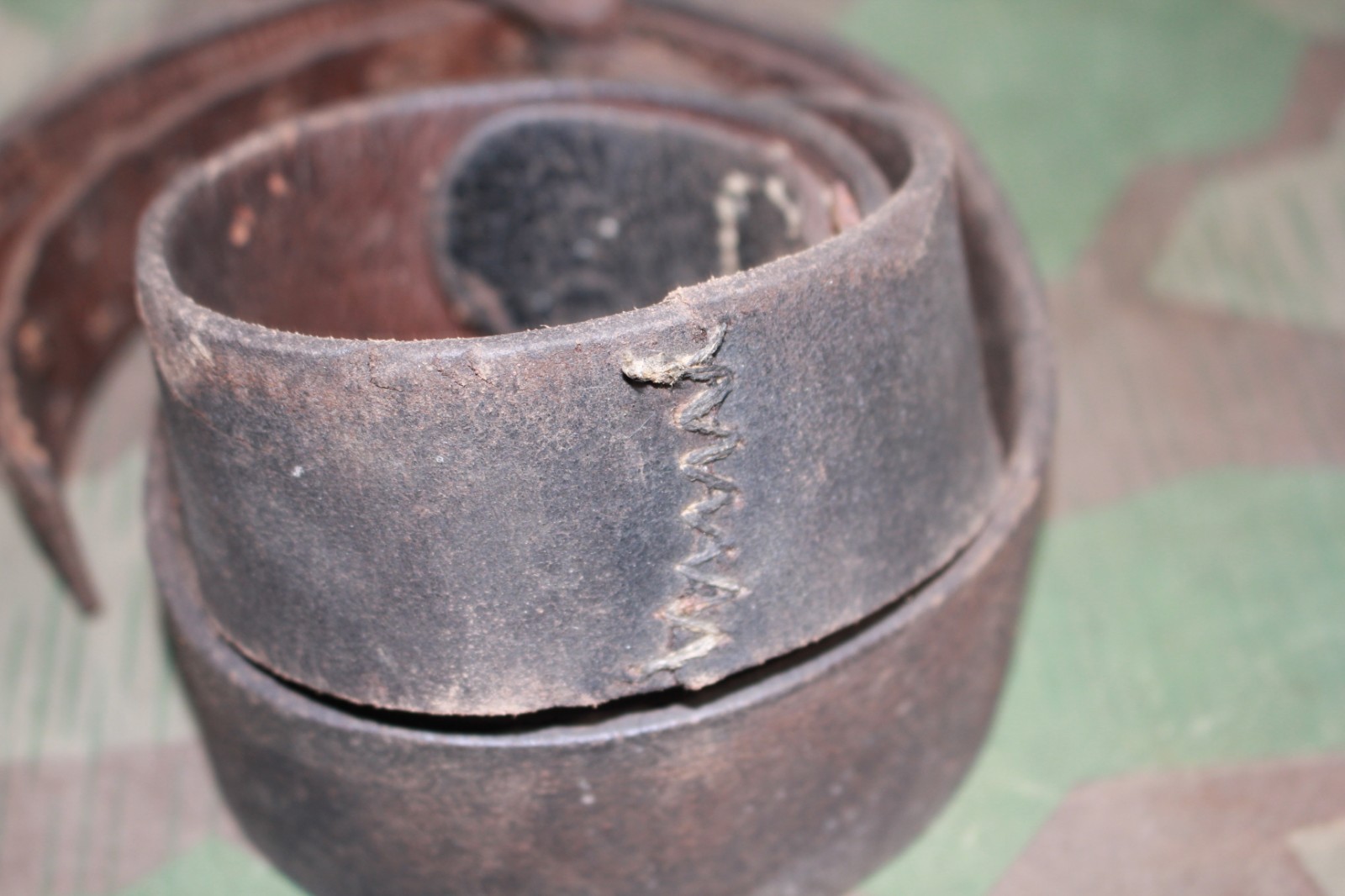 ORIGINAL WW2 GERMAN ARMY WEHRMACHT HEER BELT WITH STEEL BUCKLE DENAZIFIED 1940