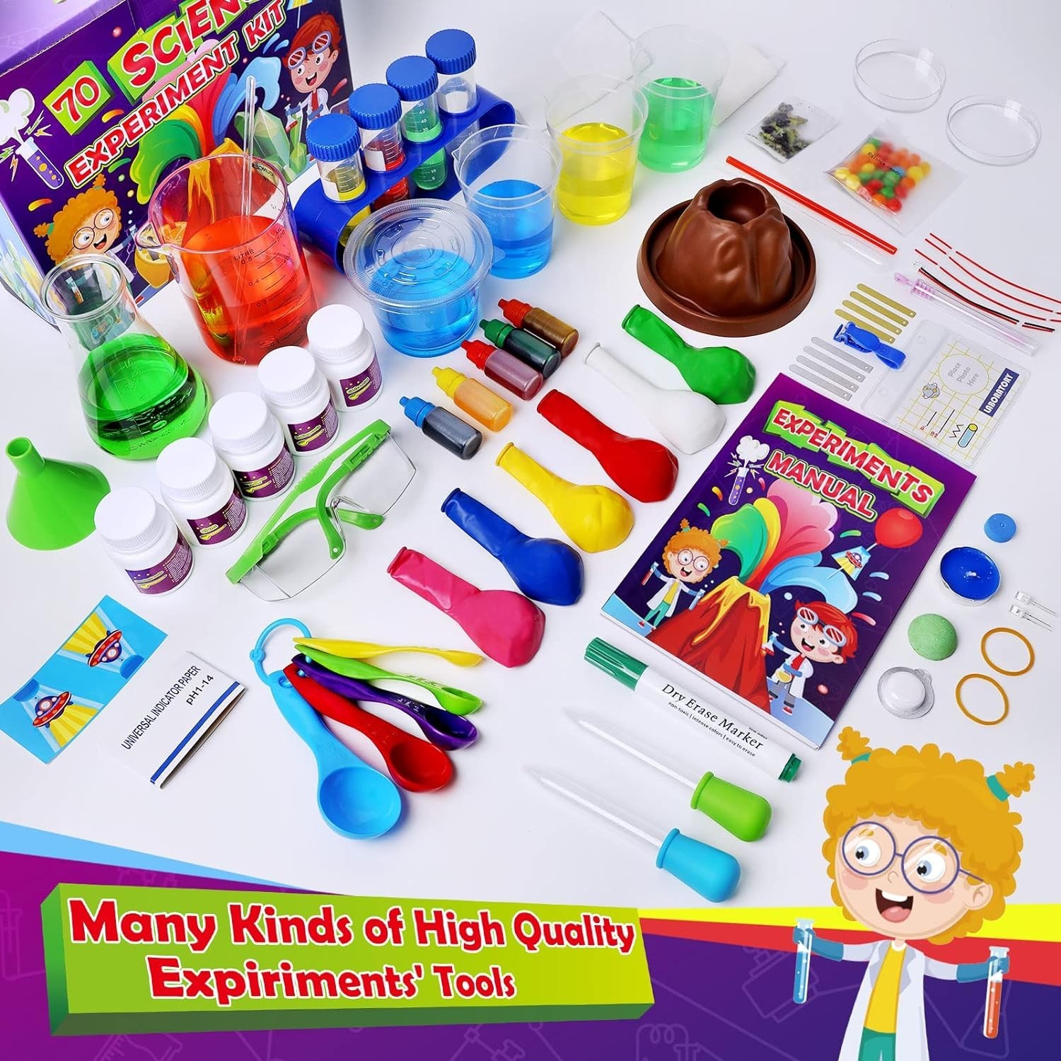 Interactive 70 Lab Experiments Science Kit for Kids - A Fun Learning Tool