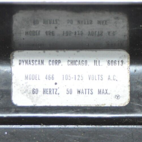 B&K Model 466 CRT Tester Rejuvenator by Dynascan AS IS Untested Powers On *READ*