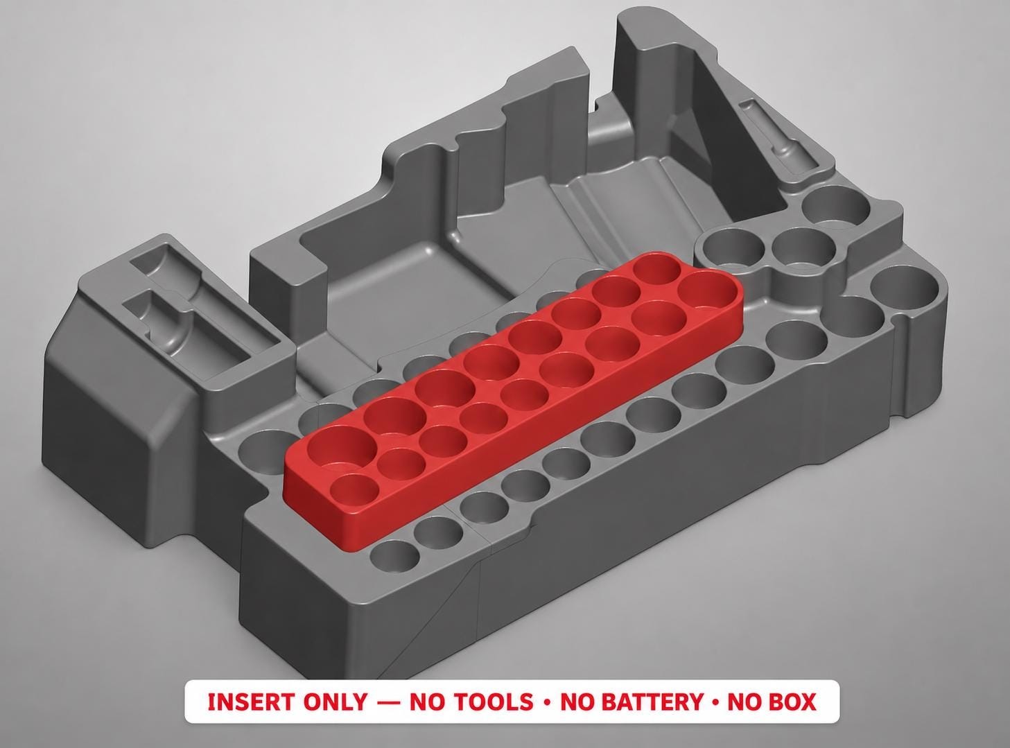 Milwaukee Packout Insert for M12 Fuel Stubby 3/8Impact Wrench + 43pc Socket