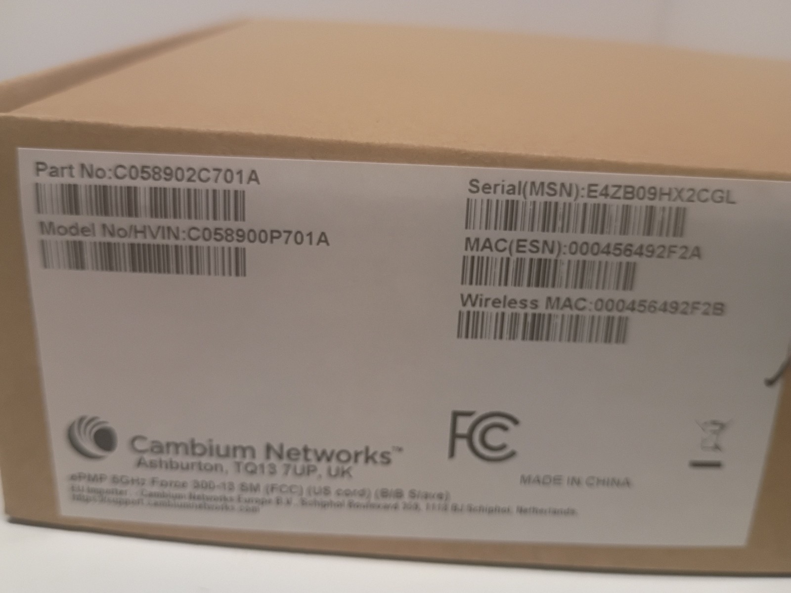CAMBIUM NETWORKS ePMP FORCE 300-13 C058902C701A