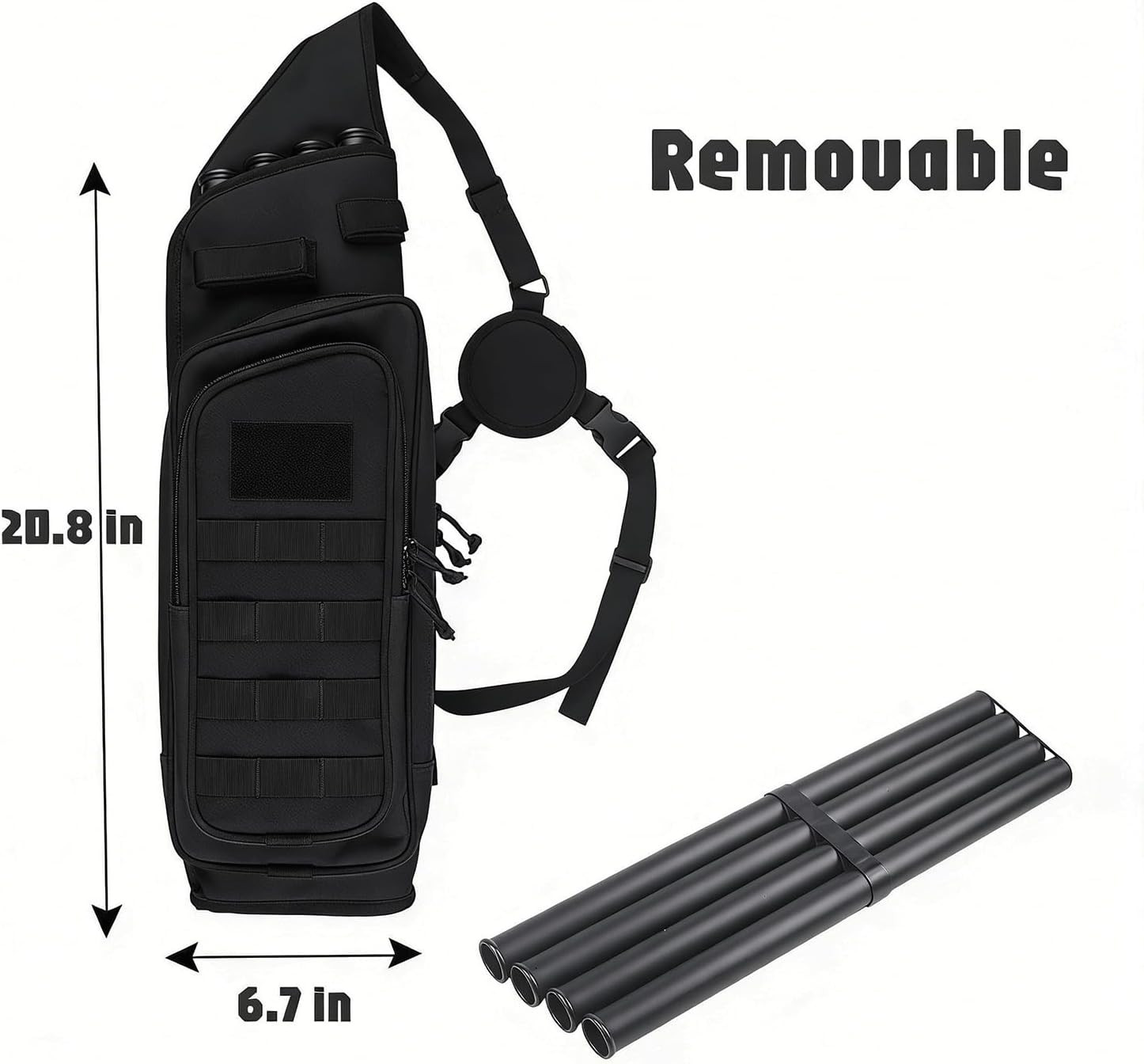 Multi-Function 4-Tubes Back Field Quiver Training Archery Arrow Quiver for Field