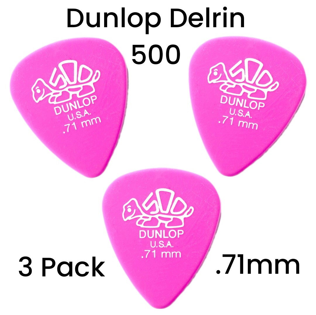 Dunlop Delrin 500 Standard Guitar Picks .71mm Medium