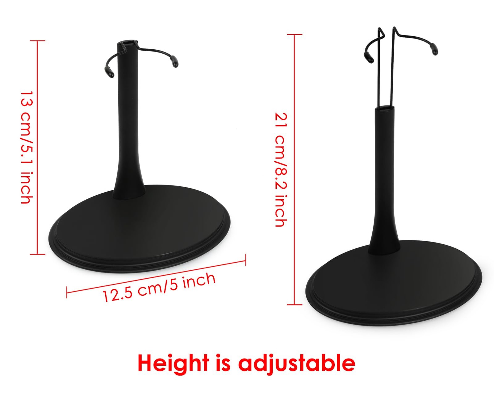DS. DISTINCTIVE STYLE 1/6 Scale Action Figure Display Stand 1 Set (U Black